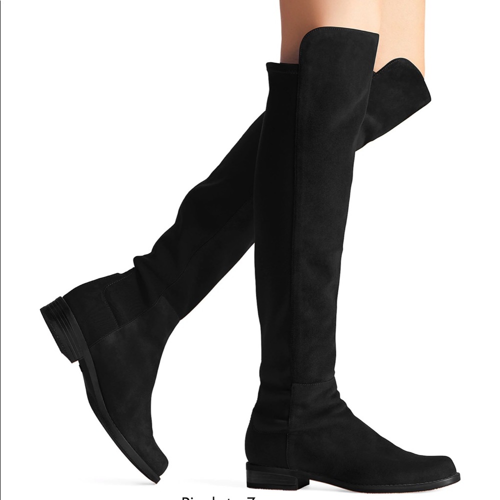 Stuart Weitzman 5050 black suede boots